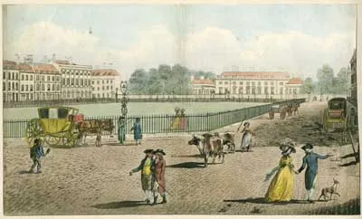 An illustration of Bloomsbury Square from the Mayson Beaton Collection, English Heritage