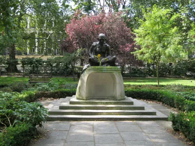 The statue of Gandhi in Tavistock Square