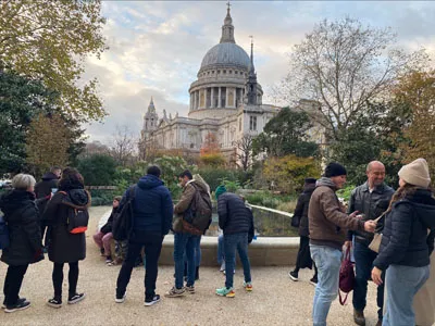 A Photo of people on Cannon Street