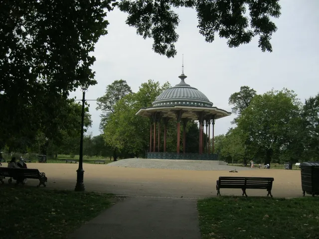 An image of a bandstand on Clapham Common